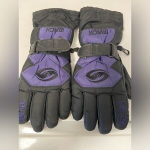 Kombi XS black‎ and purple gortex gloves w leather and thinsulate adult $45